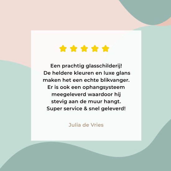 Peinture sur Verre - Été - Formes - Abstrait - 30x20 cm - Peintures sur Verre Peintures - Photo sur Glas