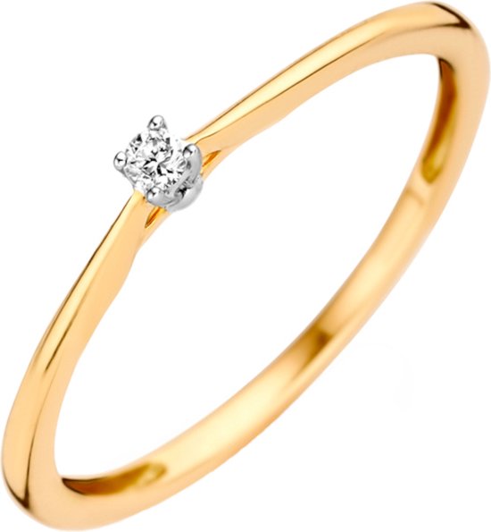 Ring Femme Diamants Blush Or - Doré - 17,75 mm / taille 56