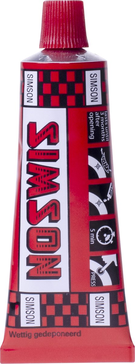 Simson Knijptube Solutie Bandenplak 10 Ml Rood