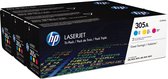 HP 305A pack de 3 toners LaserJet cyan/magenta/jaune authentiques