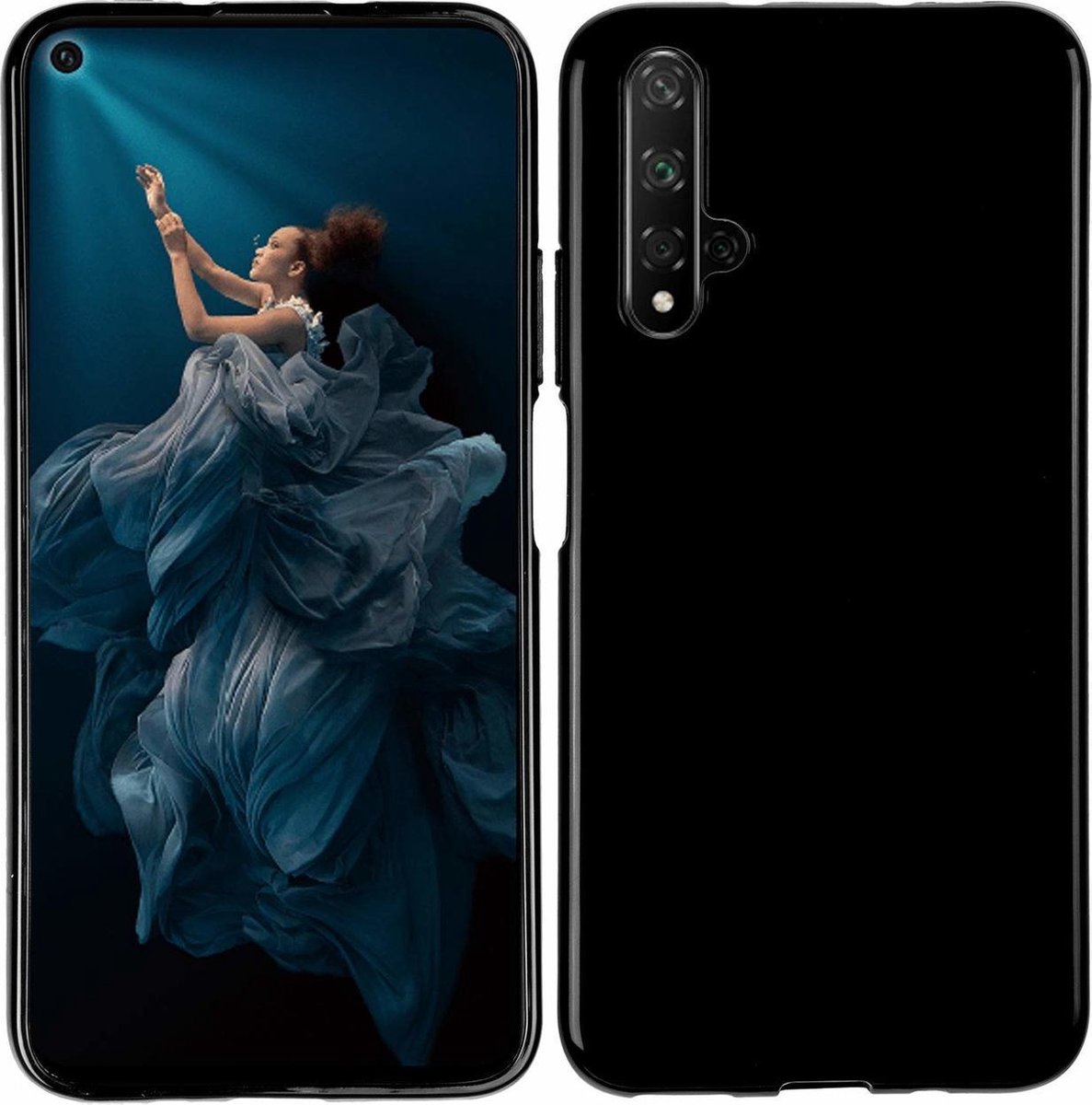 Pearlycase Zwart TPU Siliconen case hoesje Geschikt voor Huawei Honor 20