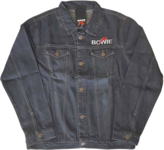 David Bowie - Flash Logo Jacket - M - Blauw