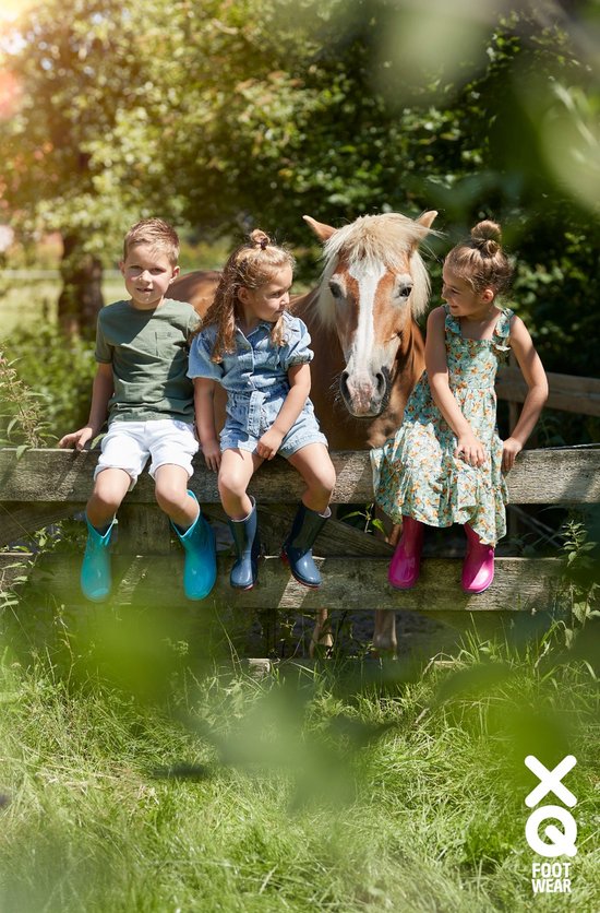Morethansocks - Kinder Regenlaarzen Chelsea met Warme Fake Fur Voering – Waterdichte Rubberlaarzen (Blauw, EU-systeem voor schoenmaten, Kleuter, Numeriek (van/tot), Normaal, 33, 34