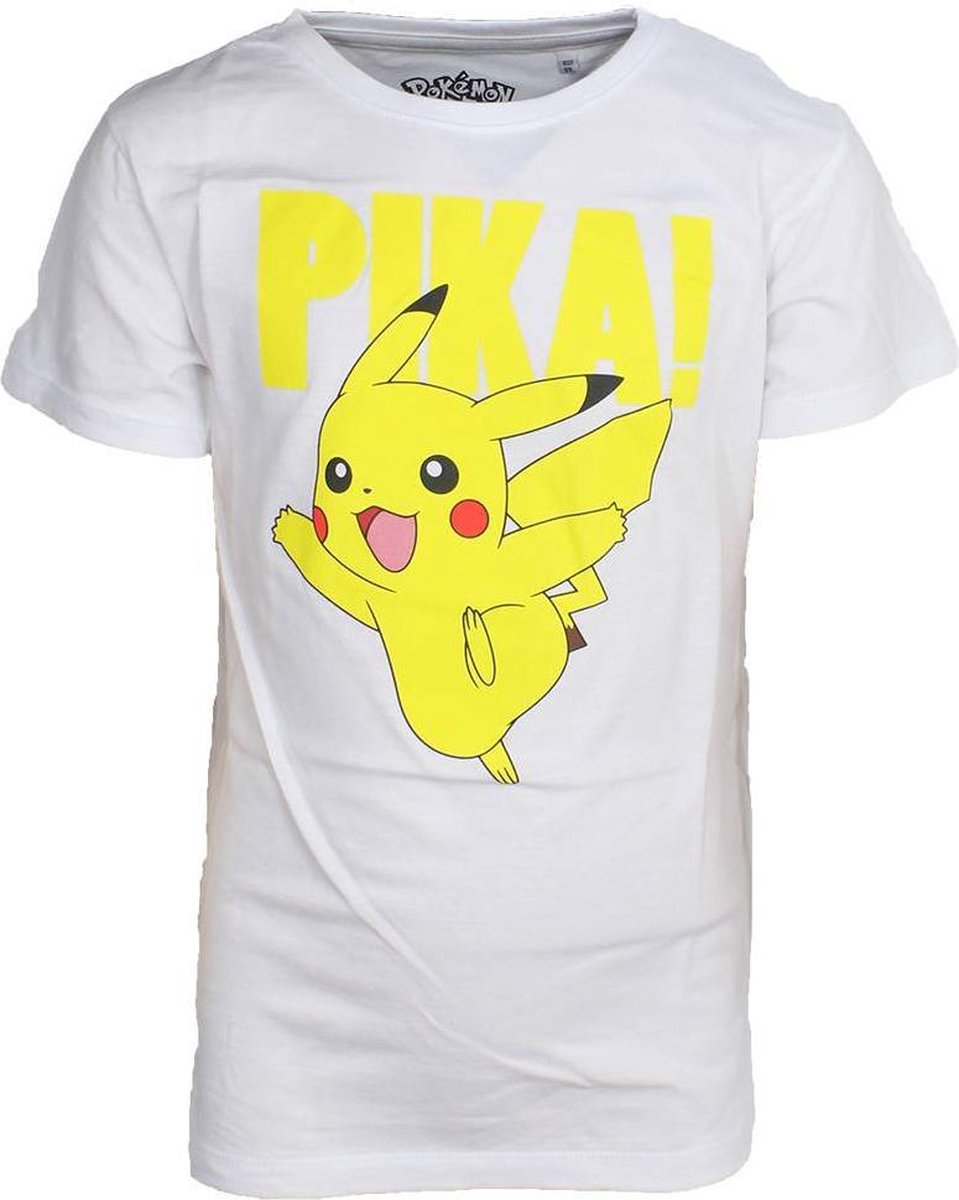 voor Veranderlijk uitspraak Pokémon - Kids white Pikachu t-shirt - 158/164 | bol.com