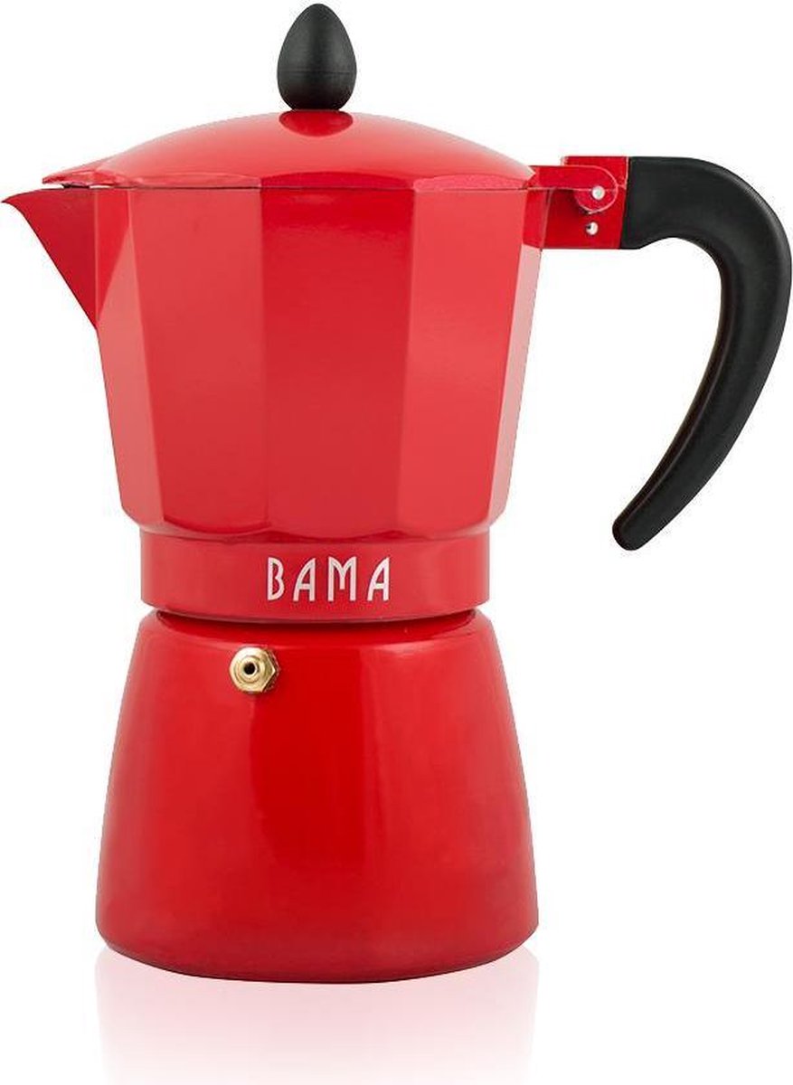 Bama Espresso Maker Barista 6 Kops - Rood