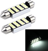 2 STKS 3.5 W 250 LM 6000 K 39 MM 12 SMD-2835 LEDs Bicuspid Poort Decodering Auto Dome Lamp LED Leeslamp, DC 12 V (Wit Licht)