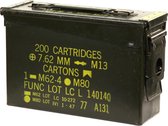 Gebruikte Munitiekist .50 cal - 27 x 18 x 8 cm