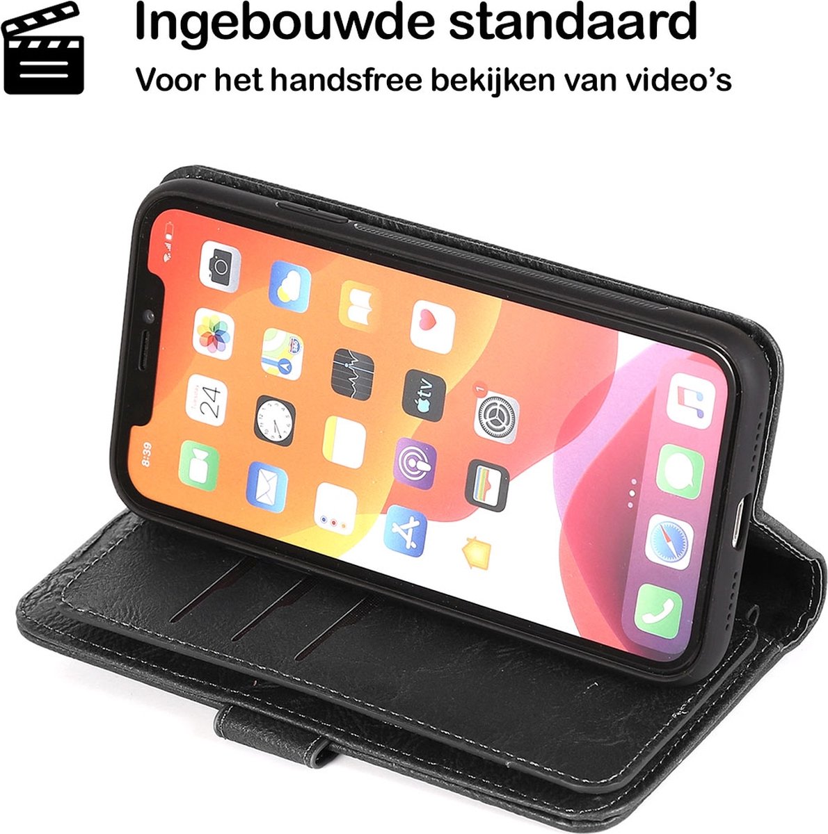 MOBESV 2-in-1 Magnetische Handyhülle Für IPhone 13 – Mit Abnehmbarer Wallet-Funktion, 5 Kartenfächern, Ständer & MagSafe-Kompatibilität, Tannengrün