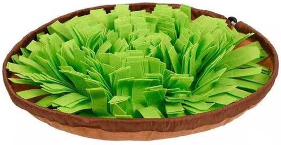 Snuffelmat Hond Kat Honden Speelgoed Puppy Speelgoed Katten Speeltjes - Snuffelmatten Voor Honden en Katten intelligentie - Hersenwerk - Speelmat - Konijnen - Training - Speeltjes - Trainingsmat - Anti-Schrok - Snuffelkleed - Groen / Bruin