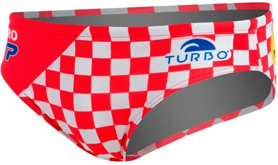 TURBO Croatia Slip de bain Homme - Rouge / White - M