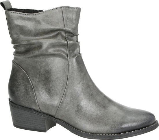 Marco Tozzi dames enkellaars - Antraciet - Maat 36 | bol.com