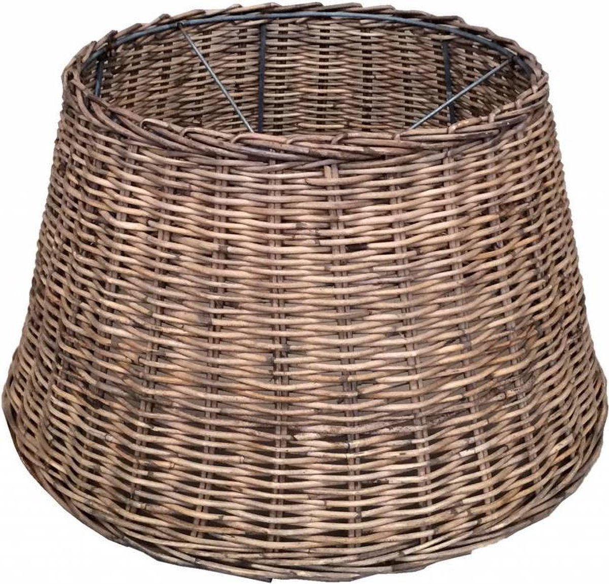 Bruin/Grey Rieten Lampenkap M - Vloerlamp - 40 cm doorsnee