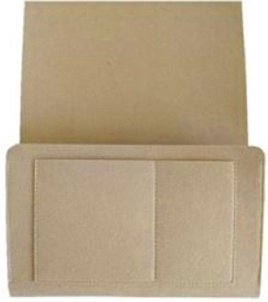 New Age Devi - Bedside Pocket - 32x20x10cm - Beige - Voor Tijdschriften Opbergen - Bank Organiser - Nachtkastje