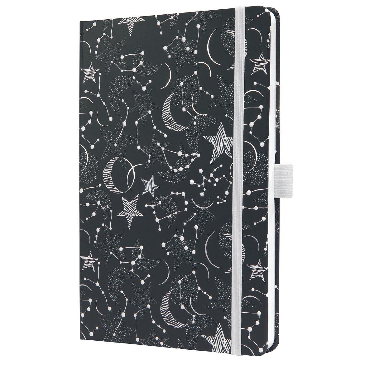 Sigel notitieboek - Jolie - A5 - hardcover - 174 pagina's - lijn - 80 grams papier - Cosmic Fantasy Black - SI-JN349