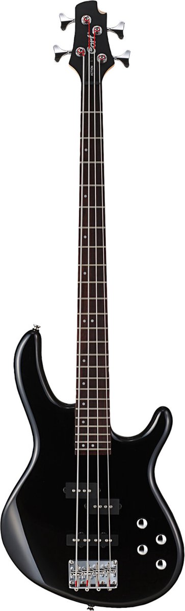 Cort Action Bass Plus BK basgitaar 4-snarig met actieve 2-band EQ en PJ pickups