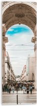 Acrylglas - Gebouw in Lissabon, Portugal - 30x90 cm Foto op Acrylglas (Met Ophangsysteem)