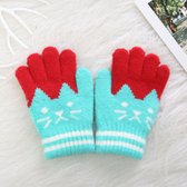 Hidzo Handschoenen - Kinderhandschoenen - Groen/Rood - Touchscreen
