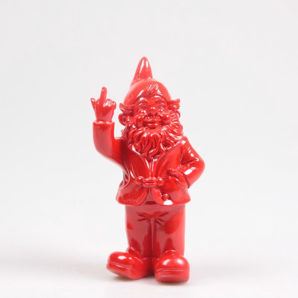 Stoobz gnome fuck you red - gnome avec majeur - 20 cm de haut - gnome FY -  nain de