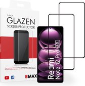 2-pack BMAX geschikt voor de Xiaomi Redmi Note 12 Pro Screenprotector - Full Cover gehard glas - Apple screenprotectors - Telefoonaccessoires - Telefonie & Accessoires - Beschermglas - Glas screenprotectors - Zwart