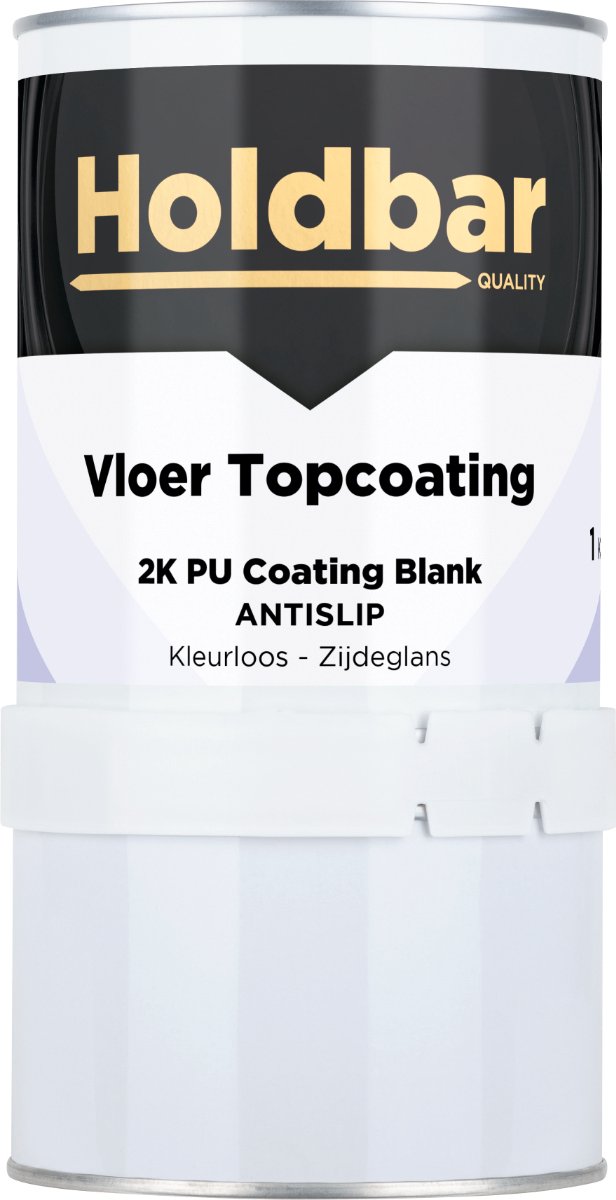 Holdbar Vloer Topcoating Zijdeglans Antislip 1 kg - Vloerverf - Transparant - Glashelder - Vergeelt niet - Slijtvast - UV-bestendig - Voor binnen en buiten - 2 Componenten