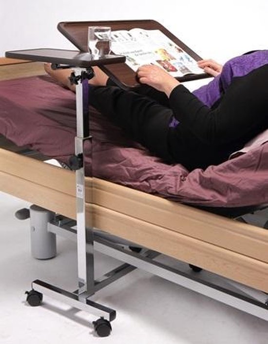 Adhome bedtafel op wielen in hoogteverstelbaar - met kantelbaar blad |  bol.com
