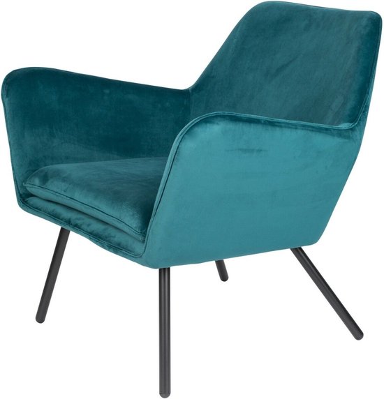 Berg fauteuil velvet blauw