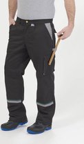 Tailleband broek, kleur zwart/grijs/groen, maat 54