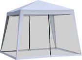 Outsunny Pavillon de jardin Tente de fête Tente de jardin avec moustiquaire 3 x 3 m 84C-090