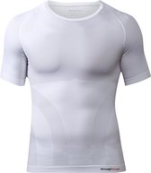 Knapman Zoned 20% Compressie Shirt Heren Sportshirt - Maat S  - Mannen - wit