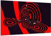 Peinture sur toile Abstrait | rouge noir | 120x70cm 1Hatch