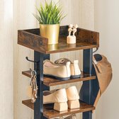 Étagère à Chaussures Verticale 8 Niveaux En Bois – Rangement Angle, Gain De Place, Rustique - 2