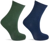 Katoenen kindersokken effen – Green Marine – 19-22