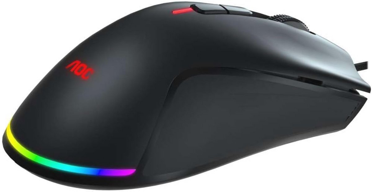 Gaming-muis met optische sensor, ergonomische vorm, 16.000 dpi en RGB-verlichting