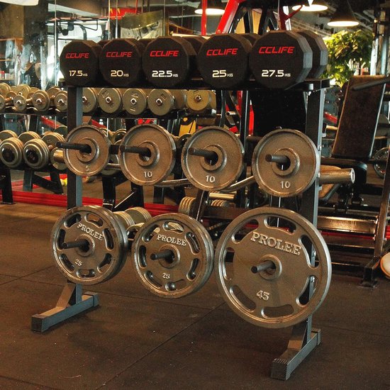 Multifunctioneel Halterrek - Stevig Staal Drie-Tier Gewicht Rack voor ...