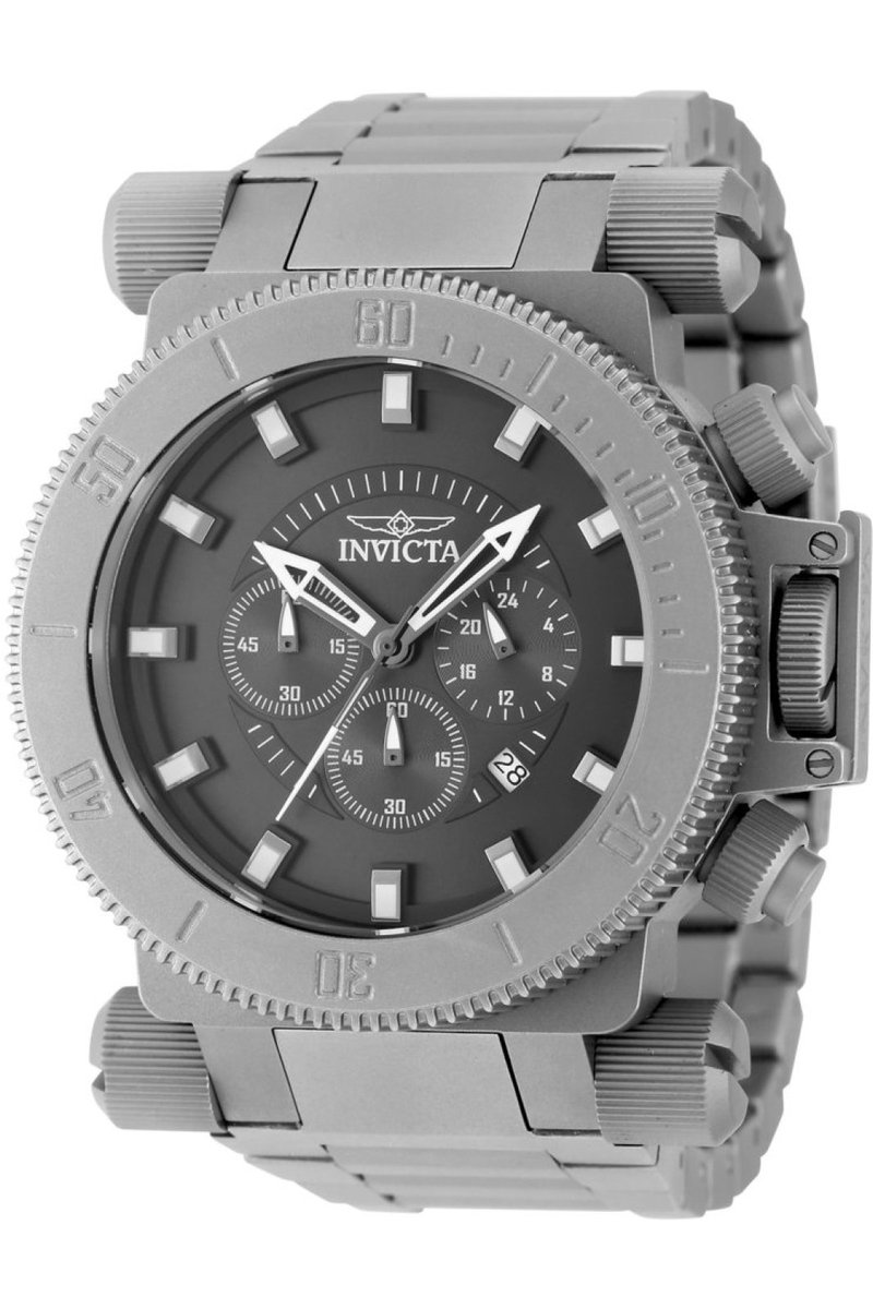Invicta Coalition Forces 48221 Heren Horloge - Waterdicht - Analoog - Quartz Uurwerk - Titanium met zwarte Wijzerplaat - 51mm