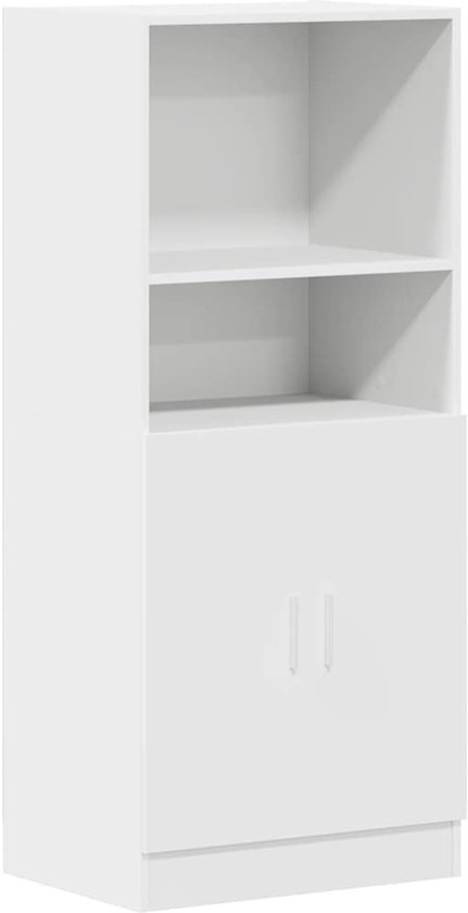 vidaXL - Armoire de cuisine - 57x41,5x131,5 - cm - décoré - bois - blanc