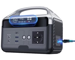 Powerstation - Stroomgenerator - Powerbank - Aggregaat - met 300W Uitgang - Draagbare - 179Wh LiFePO4 Batterij - LED Zaklamp en Snelladen – Compacte Noodstroomvoorziening voor Kamperen en Thuisgebruik