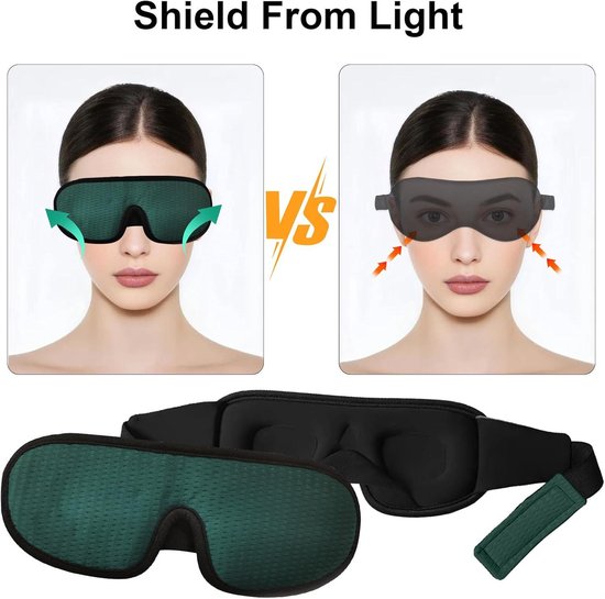 Masque de Nuit,Umisleep 3D lesté Masque de Sommeil pour Homme et Femme