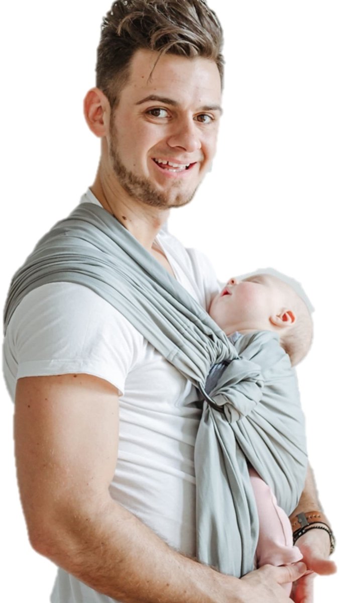 Ibenzoa® Biologische Draagdoek Ring Sling – 100% Biologisch Katoen KB A – Comfortabel Draagcomfort voor Baby en Ouderschap – foto 2