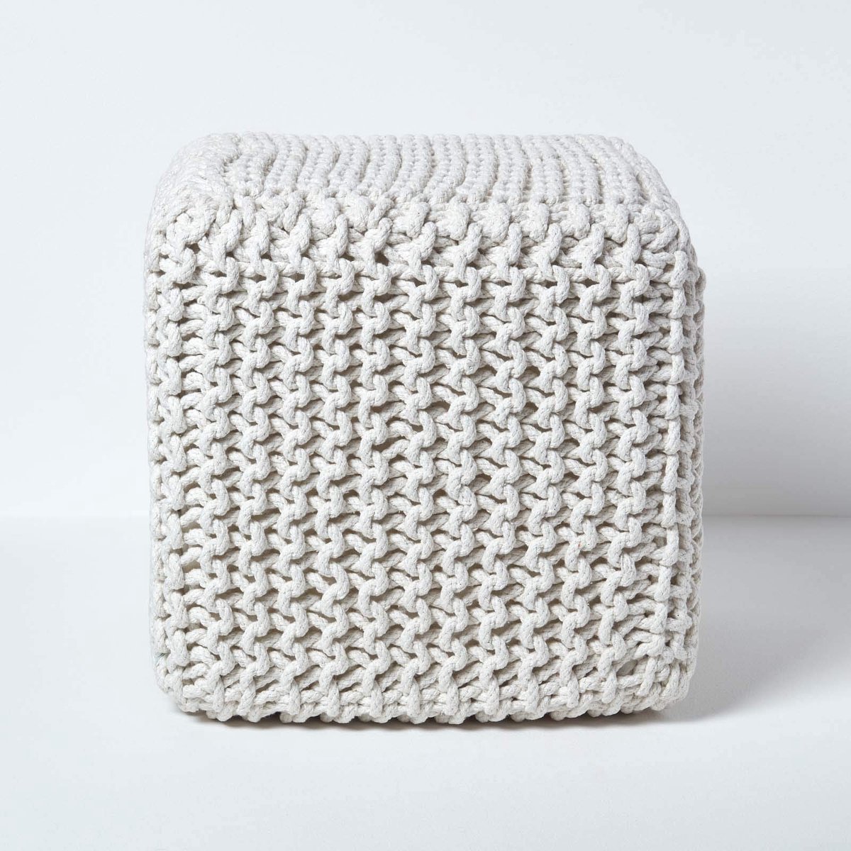 Ibenzoa® Comfortabele Zitpoef met Grof Geweven Overtrek – Ideaal voor Elke Ruimte