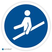 Simbol® - Autocollants Utilisation de la rampe obligatoire (M012) - Format 15 x 15 cm.