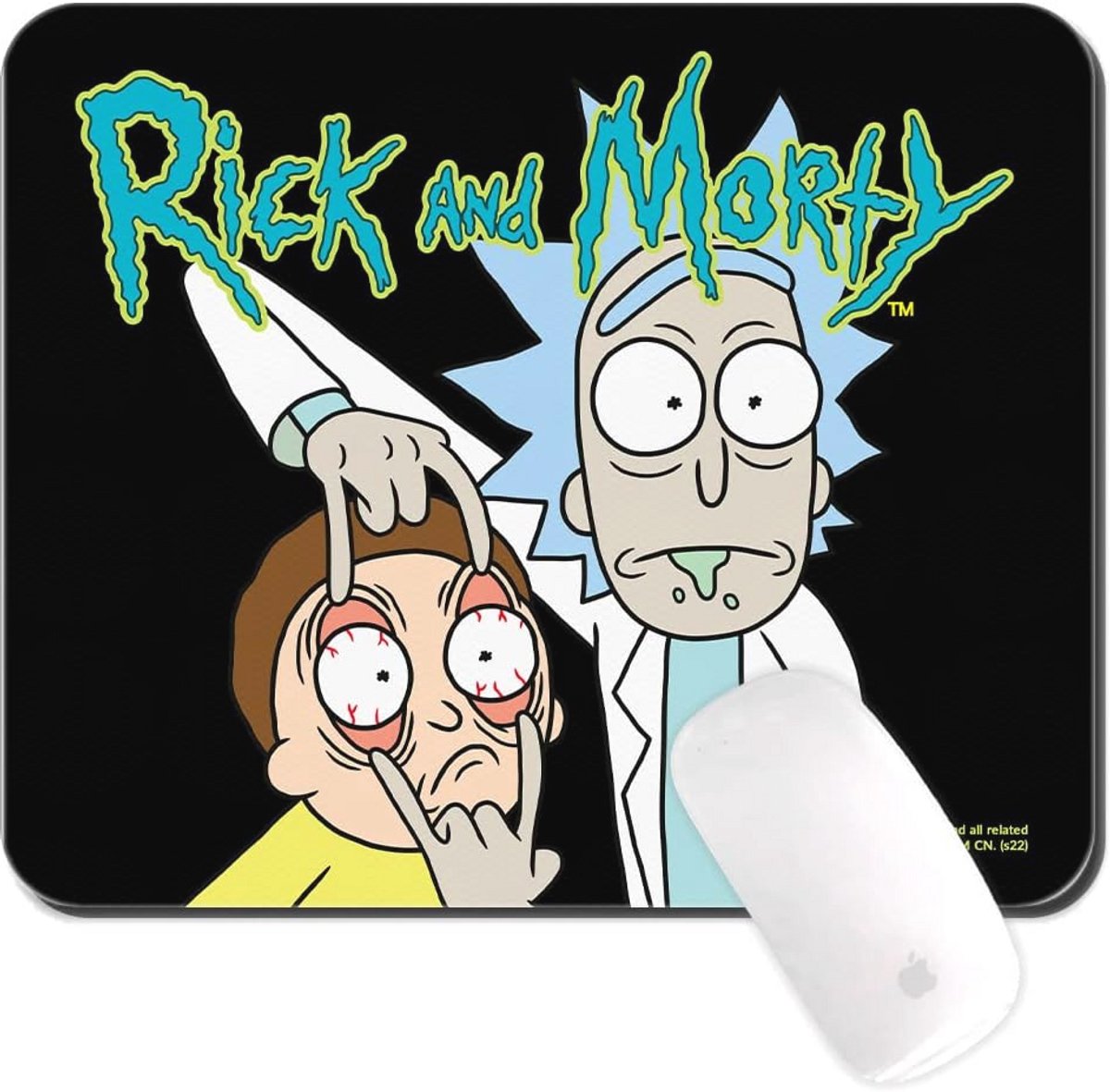 Antislip muismat voor pc met kleurrijk Rick and Morty patroon - 220 mm x 180 mm