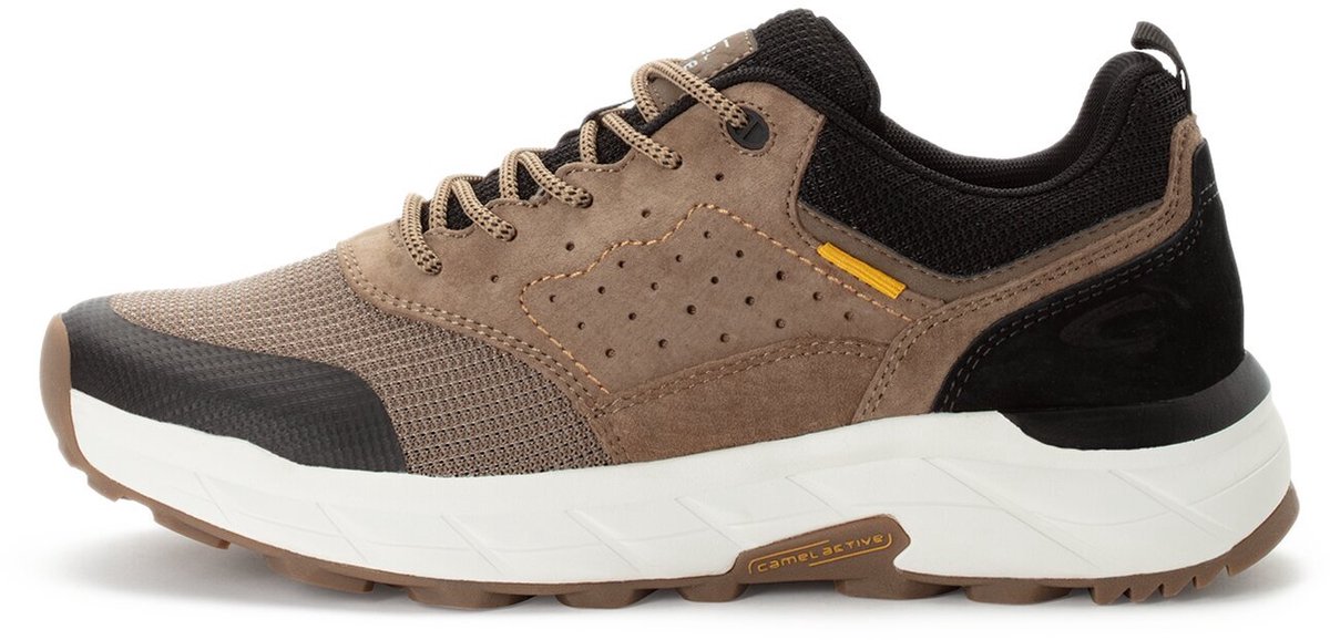 camel active Sneakers van nubuckleer en textiel - Maat menswear-41 - Bruin