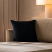 Bronx71® Sierkussen Anna velvet donkerblauw 45 x 45 cm