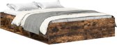 vidaXL - Bedframe - gerookt - eikenkleurig - 140x200 - cm