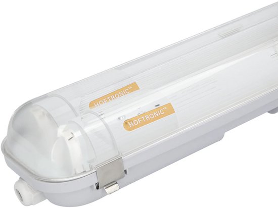 HOFTRONIC Eco Bright LED TL armatuur 120cm Dubbel - T8 G13 Incl. LED TL buizen - 6500K daglicht wit licht - 25 Watt 4000 Lumen (160lm/W) - IP65 Waterdicht