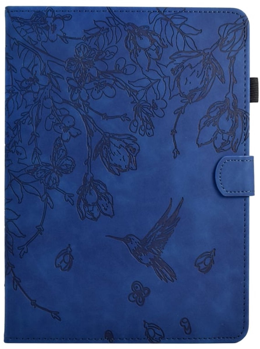 Bescherm-Etui Map Cover geschikt voor Apple iPad 10 - 11 - A16 - 10.9 - Kolibrie - Blauw - A2696