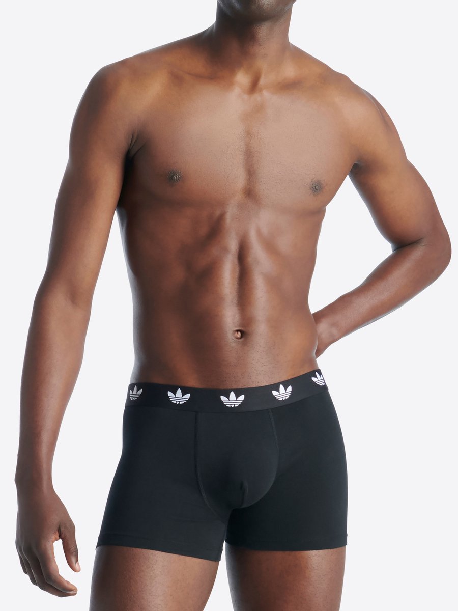 adidas Originals 3PK Trunk - Comfort Flex Cotton - Onderbroek Mannen - zwart/wit/grijs gemêleerd