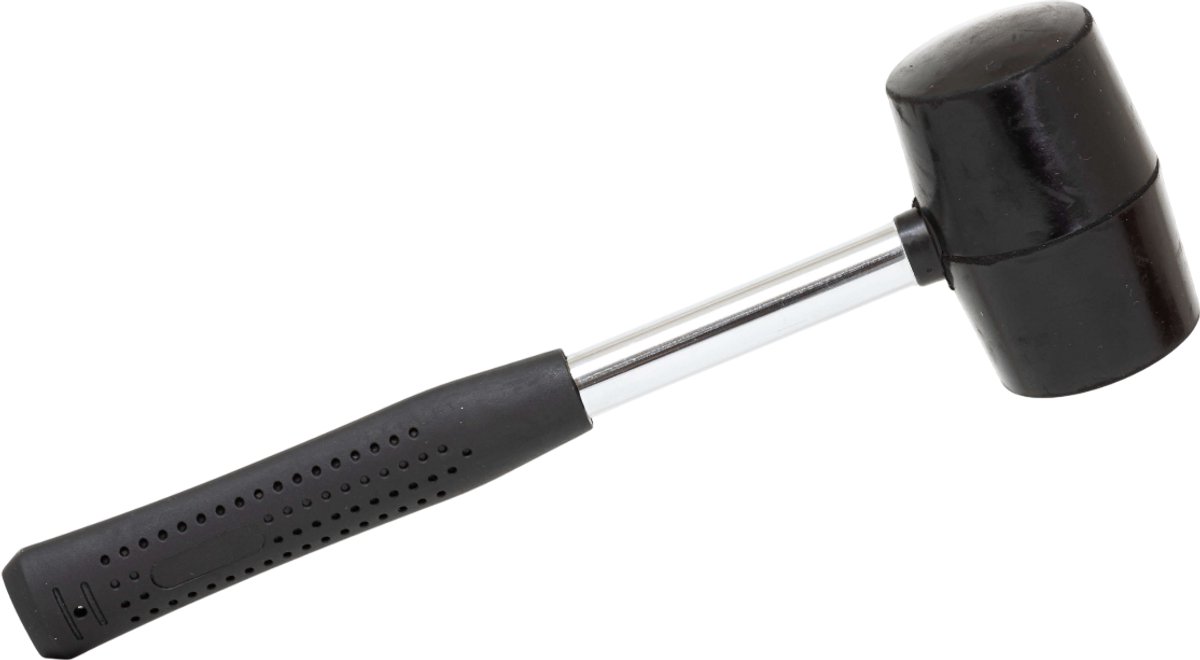 Happy Rhino - Hamer Rubber Handvat 450Gr - Zwart - 9.8 x 5.5 x 27.5 cm