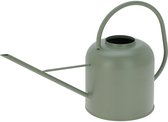 Excellent Houseware Plantengieter Retro Look - rvs metaal - groen - 1200 ml - Gieters voor binnen - 33 x 13 x 23